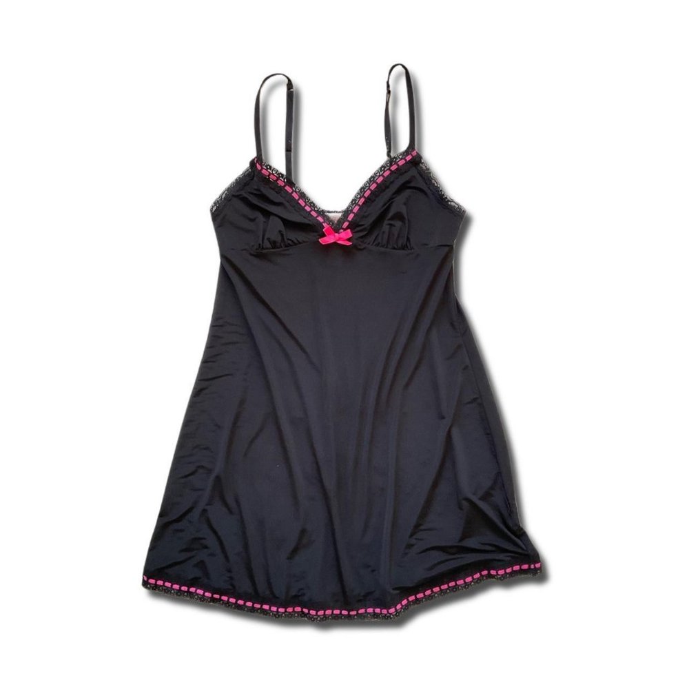 Black And Pink Lasenza Slip Dress